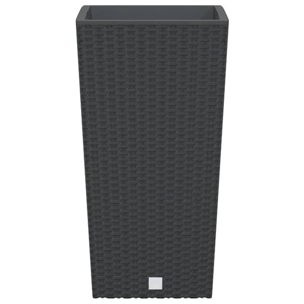 vida Donica z pojemnikiem wewnątrz, antracytowa, 11/26,5 L, rattan PP