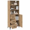 vidaXL Highboard z szufladą Dąb rzemieślniczy 69,5 x 34 x 180 cm