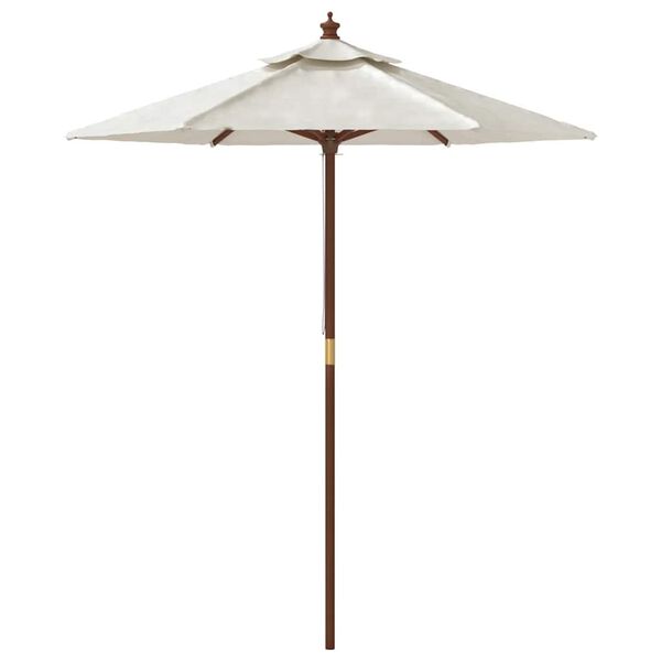 vidaXL Parasol ogrodowy na drewnianym słupku, piaskowy, 196x231 cm