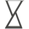 vidaXL Nogi do stołu jadalnego 2 szt. Antracyt 50x(72-73,3) cm Stal