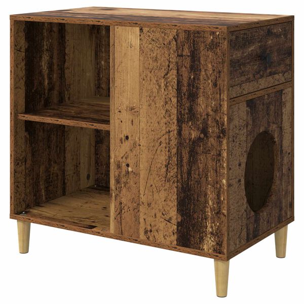 vidaXL Koty Dom Stare drewno 72 x 42.5 x 70 cm Materiał drewnopochodny