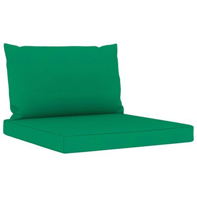 vidaXL 3-os. sofa ogrodowa z zielonymi poduszkami