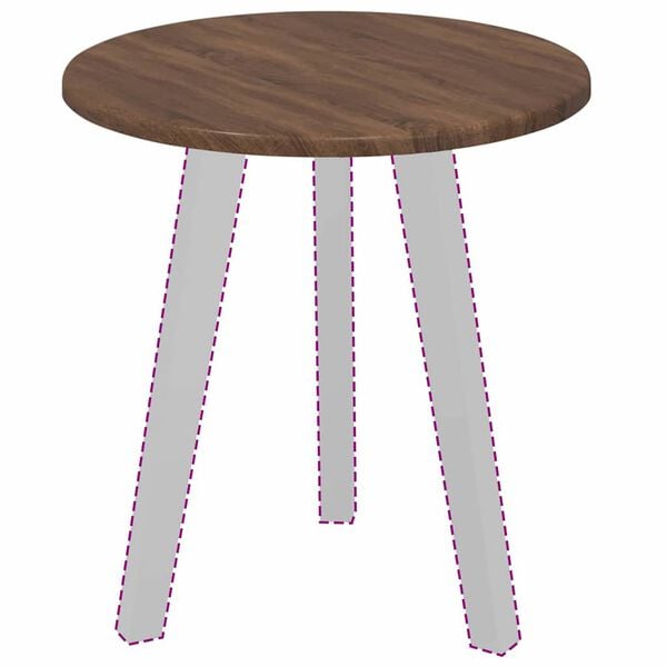 vidaXL Blat stołu Brązowy dąb 40 x 40 x 1,5 cm Materiał drewnopochodny