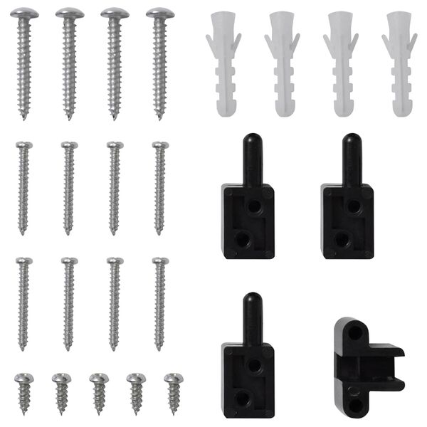 vidaXL Screen na owady z zawiasami Brązowy i czarny 100 x 215 cm