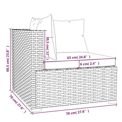 vidaXL 11-cz. ogrodowy zestaw wypoczynkowy, poduszki, rattan PE, brąz