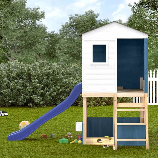 vidaXL Zestaw do zabawy na zewnątrz, lite drewno jodłowe