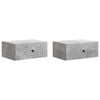 vidaXL Wisząca Szafka Nocna 2 pcs Betonowy szary 49 x 34,5 x 20 cm