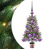 vidaXL Choinka z 150 diodami LED z podstawą Zielony 65 cm PE