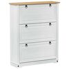 vidaXL Szafka na buty z szufladą z p&oacute;łką Corona Biały 99 x 32 x 122 cm
