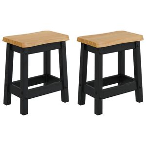 vidaXL Stołek barowy EKAI 2 szt. Czarny 40 x 29 x 45,5 cm