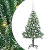 vidaXL Sztuczna choinka z śnieżnym pokryciem z lampkami LED 120 cm
