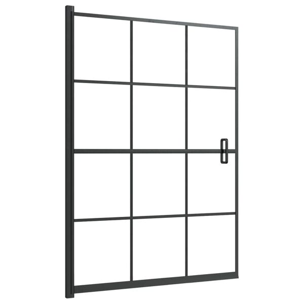 vidaXL Kabina prysznicowa, ESG, 100x140 cm, czarna