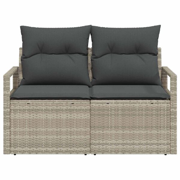 vidaXL Sofa Ogrodowa z poduszką 120 x 62 x 69 cm polirattan