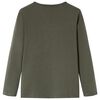 Koszulka dziecięca z długimi rękawami, khaki, 104