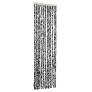 vidaXL Zasłona przeciwko owadom, szaro-czarno-biała, 56x185, szenil