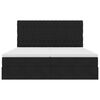 vidaXL Ł&oacute;żko z miejscem do przechowywania Czarny 180 x 200 cm Aksamit