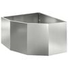 vidaXL Doniczka R&oacute;żnorożna srebrny 60 x 60 x 35 cm Stal galwanizowana