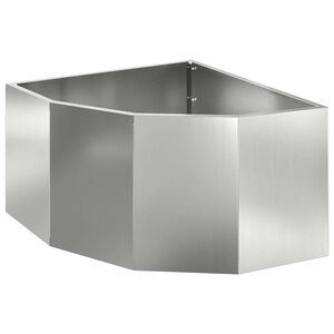 vidaXL Doniczka R&oacute;żnorożna srebrny 60 x 60 x 35 cm Stal galwanizowana