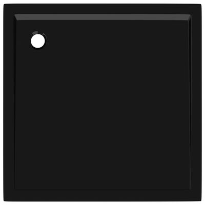 vidaXL Kwadratowy brodzik prysznicowy, ABS, czarny, 80x80 cm