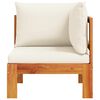 vidaXL Ogrodowe siedzisko narożne z poduszkami, lite drewno akacjowe