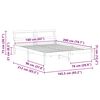 vidaXL Ramka ł&oacute;żka Z zagł&oacute;wkiem Biały 160 x 200 cm Lite drewno sosnowe
