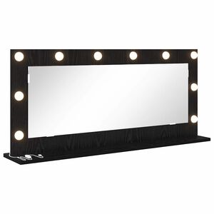 vidaXL Lustro toaletowe Czarny Dąb 100 x 45 x 18 cm Prostokątny