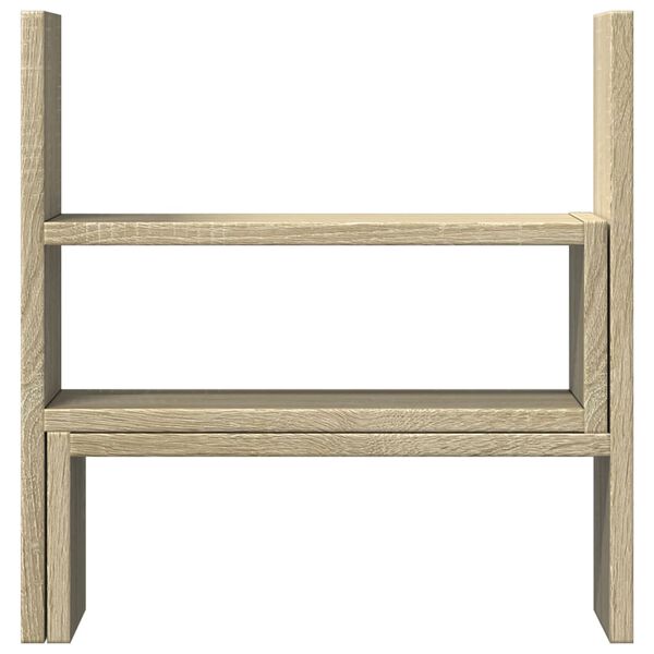 vidaXL Organizer na biurko, regulowany, dąb sonoma, 40x17x41 cm