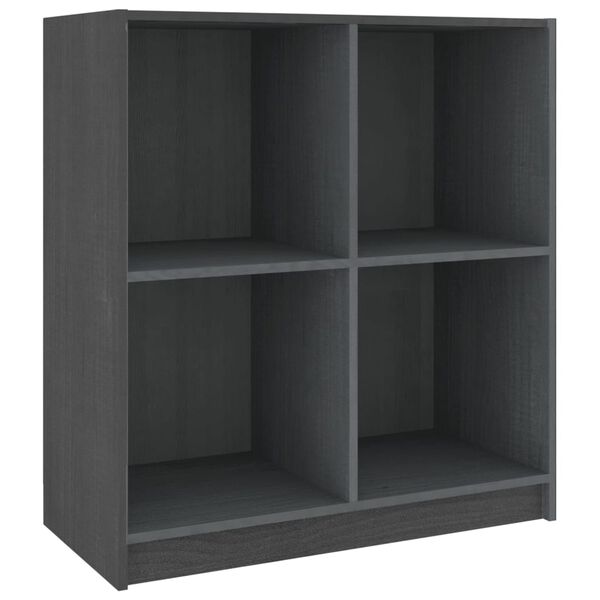 vidaXL Szafka, szara, 70x33x76 cm, lite drewno sosnowe