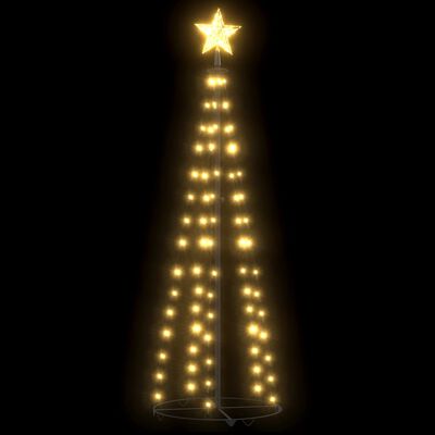 vidaXL Ozdoba świąteczna w kształcie choinki, 70 LED, biel, 50x120 cm