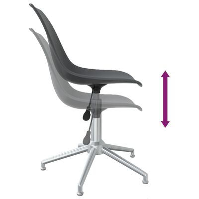 vidaXL Obrotowe krzesło biurowe, jasnoszare, PP
