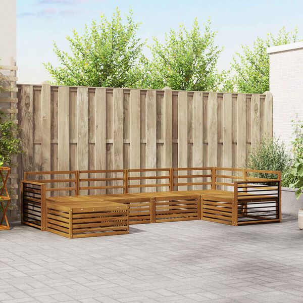 vidaXL Zestaw sof na zewnątrz 6 pcs Naturalny