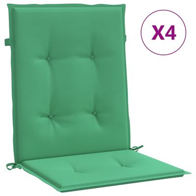 vidaXL Poduszki na krzesła ogrodowe, 4 szt., zielone, 100x50x3 cm