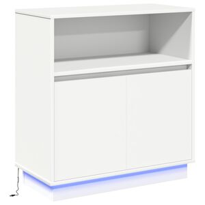 vidaXL Komoda LED Biały 71 x 34,5 x 75 cm Materiał drewnopochodny