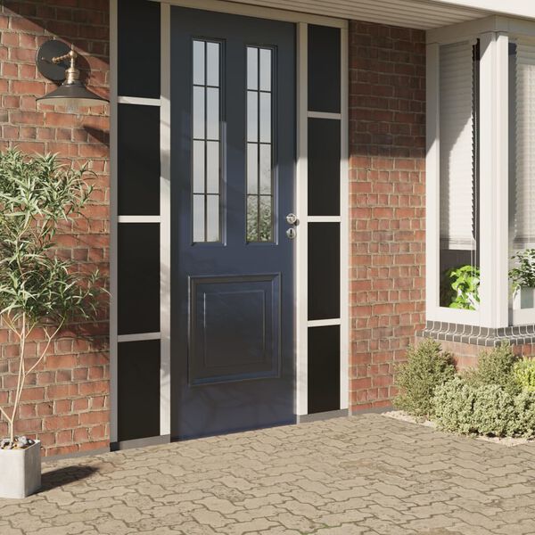 vidaXL Folia okienna statyczna, matowa, czarna, 90x500 cm, PVC