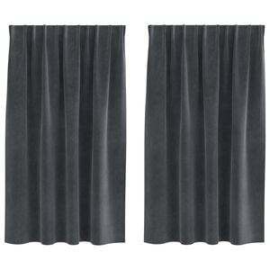 vidaXL Zasłony zaciemniające 2 szt. jasnoszary 140 x 140 cm Welur