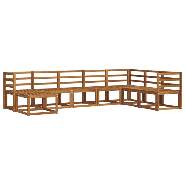 vidaXL Zestaw sof na zewnątrz z poduszką 8 pcs Naturalny i Antracytowy