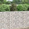 vidaXL Podniesiona rabata gabionowa, trapezowa, stal, 80x20x100 cm