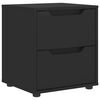 vidaXL Szafka nocna "VISNES" Czarna 45x40x50 cm Drewno klejone