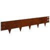 vidaXL Krawężnik do trawnika 20 szt. 100 x 20 cm Stal Rdzawy