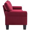 vidaXL 4-osobowa sofa, kolor czerwonego wina, tapicerowana tkaniną