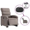 vidaXL Podnoszony fotel rozkładany, elektryczny, kolor taupe, tkanina