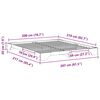 vidaXL Ramka łóżka Brązowy 200 x 210 cm Lite drewno sosnowe