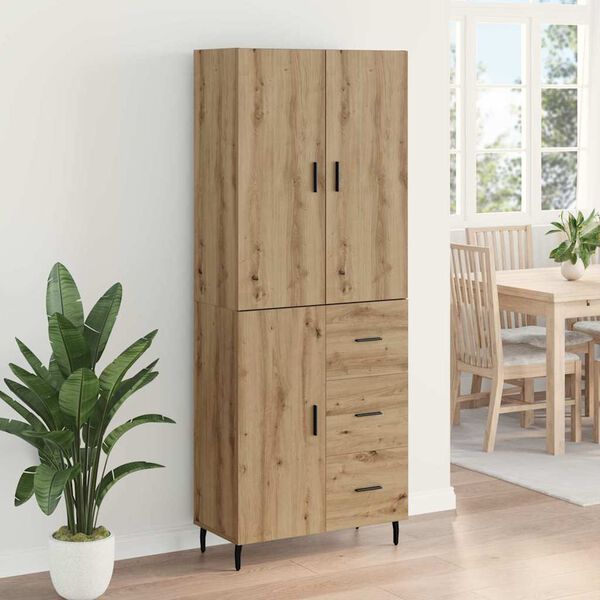 vidaXL Highboard 2 pcs Dąb rzemieślniczy Materiał drewnopochodny