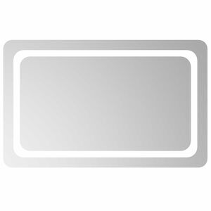 vidaXL Lustro łazienkowe LED przezroczysty 80 x 50 cm szkło hartowane