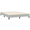 vidaXL Ł&oacute;żko Box Spring bez materaca Jasnoszary 140x210 cm Aksamit