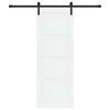 vidaXL Drzwi przesuwne Biały i czarny 73,5 x 198,5 cm