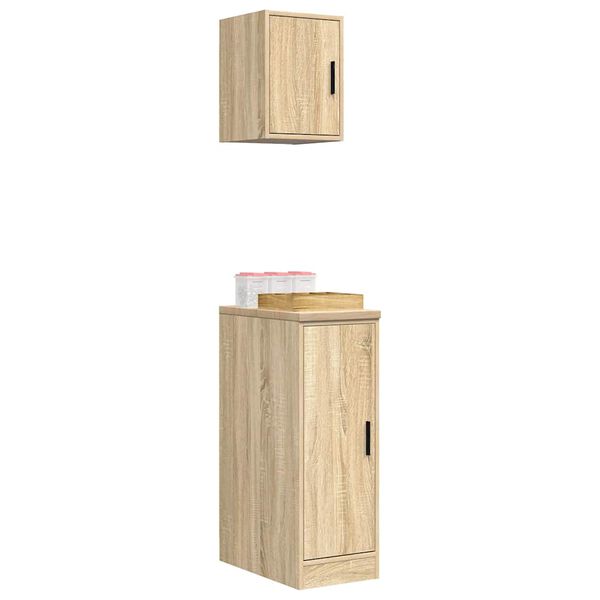 vidaXL Szafki garażowe 2 szt. Dąb Sonoma Drewno klejone