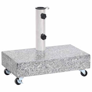 vidaXL Stojak pod parasol, jasnoszary, 45x25x8,3 cm, granitowy