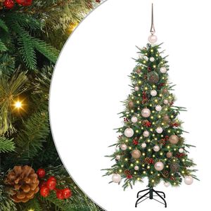vidaXL Sztuczna choinka z zawiasami z podstawą Zielony 120 cm PE i PVC