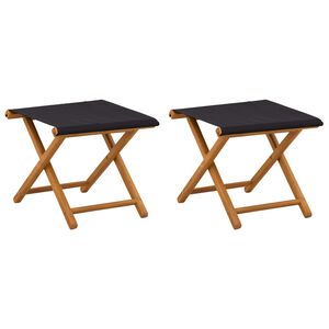 vidaXL Fotel ogrodowy 2 pcs Lite Drewno Eukaliptusowe Czarny